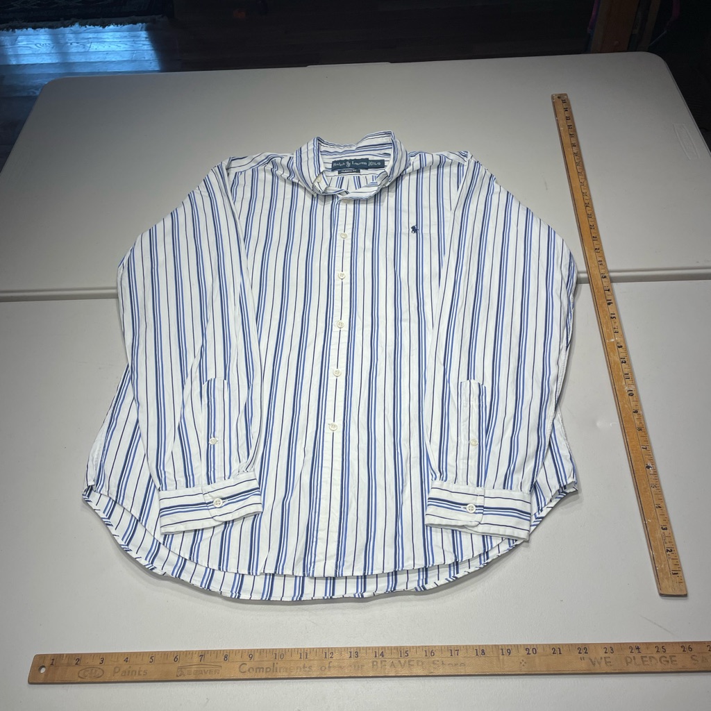 Ralph Lauren Classic Blue And White Striped Shirt